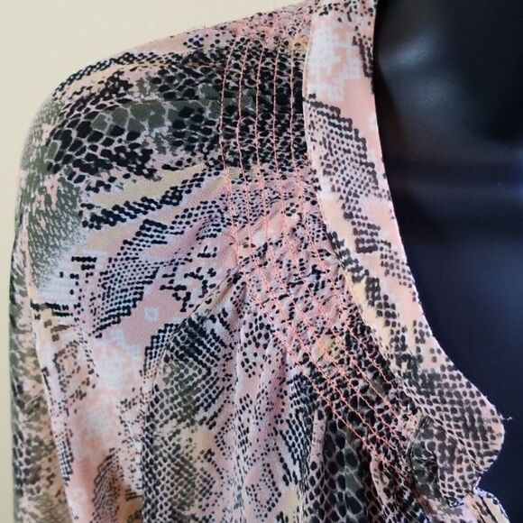 Bar III Long Sleeve Sheer Top - Picture 2 of 7